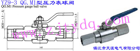 YZ9-3 QG.M1型壓力表球閥YZ9-3 QG.M1 Pressure Gauge Ball Valve